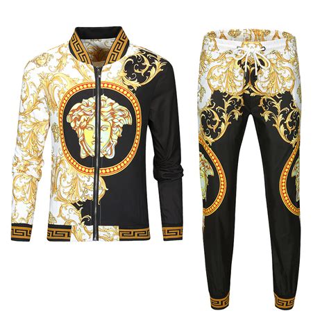 gold versace tracksuit|Versace clearance for men.